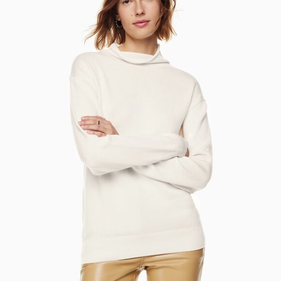 Aritzia Wilfred Montpellier Mock Neck Turtleneck Light Grey Size Small - Picture 1 of 4